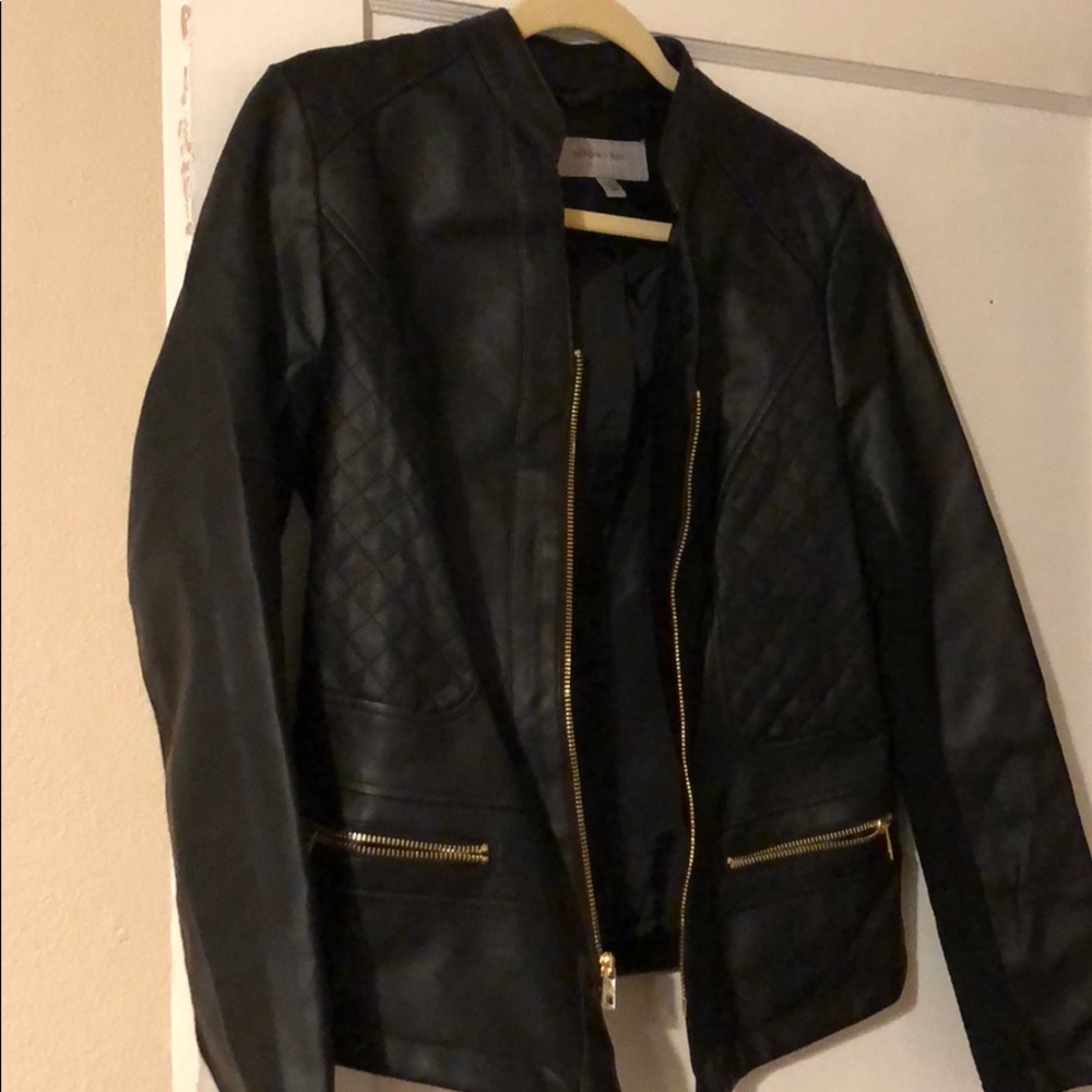 Black leather jacket